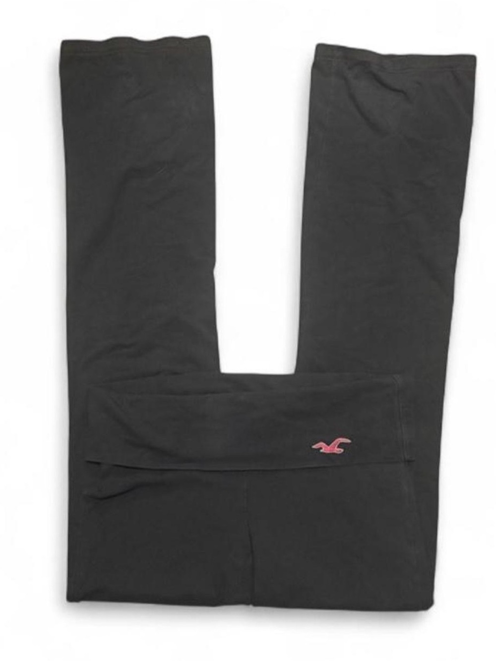 dark grey vintage hollister fold over flared leggings